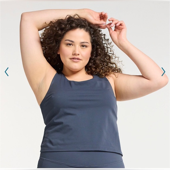 2 piece set! BLUE plus size athletic tank and matching skort EUC - Picture 2 of 15